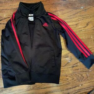 Adidas Black and Red Track Jacket